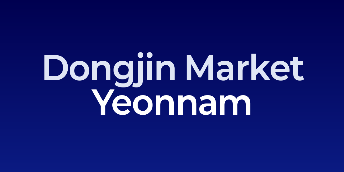 Dongjin Market, Yeonnam: Weekend Flea Market Haven for Vintage Finds and Crafts