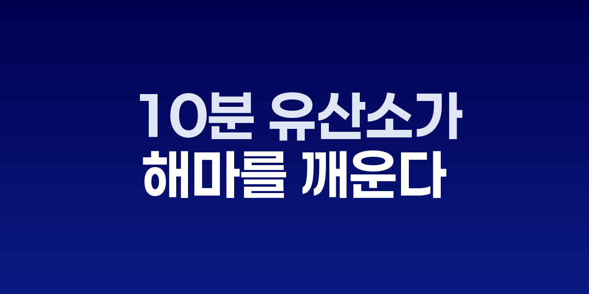 10분 유산소가 해마를 깨운다: BDNF로 본 뇌가소성