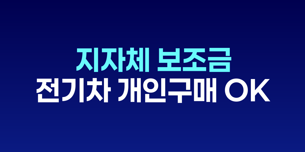 지자체 보조금 떨어져도 전기차 개인구매 OK...환경부 9월부터 허용