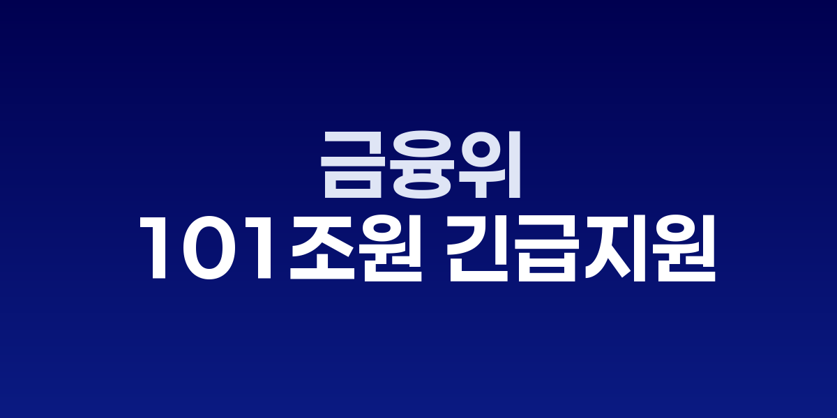 금융위 '101조원 긴급지원' 발표...추석연휴 카드결제일 자동연기